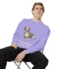 Dachshund Mix Dad Sweatshirt, Violet, person 1 context