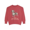 Dachshund Mix Humor Sweatshirt, Crimson, front view