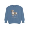 dachshund-mix-sweatshirt-latin-blue-jean-1 Dachshund Mix Latin Sweatshirt, Blue Jean, front view
