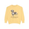 dachshund-mix-sweatshirt-latin-butter-1 Dachshund Mix Latin Sweatshirt, Butter, front view