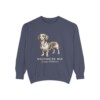 dachshund-mix-sweatshirt-latin-denim-1 Dachshund Mix Latin Sweatshirt, Denim, front view