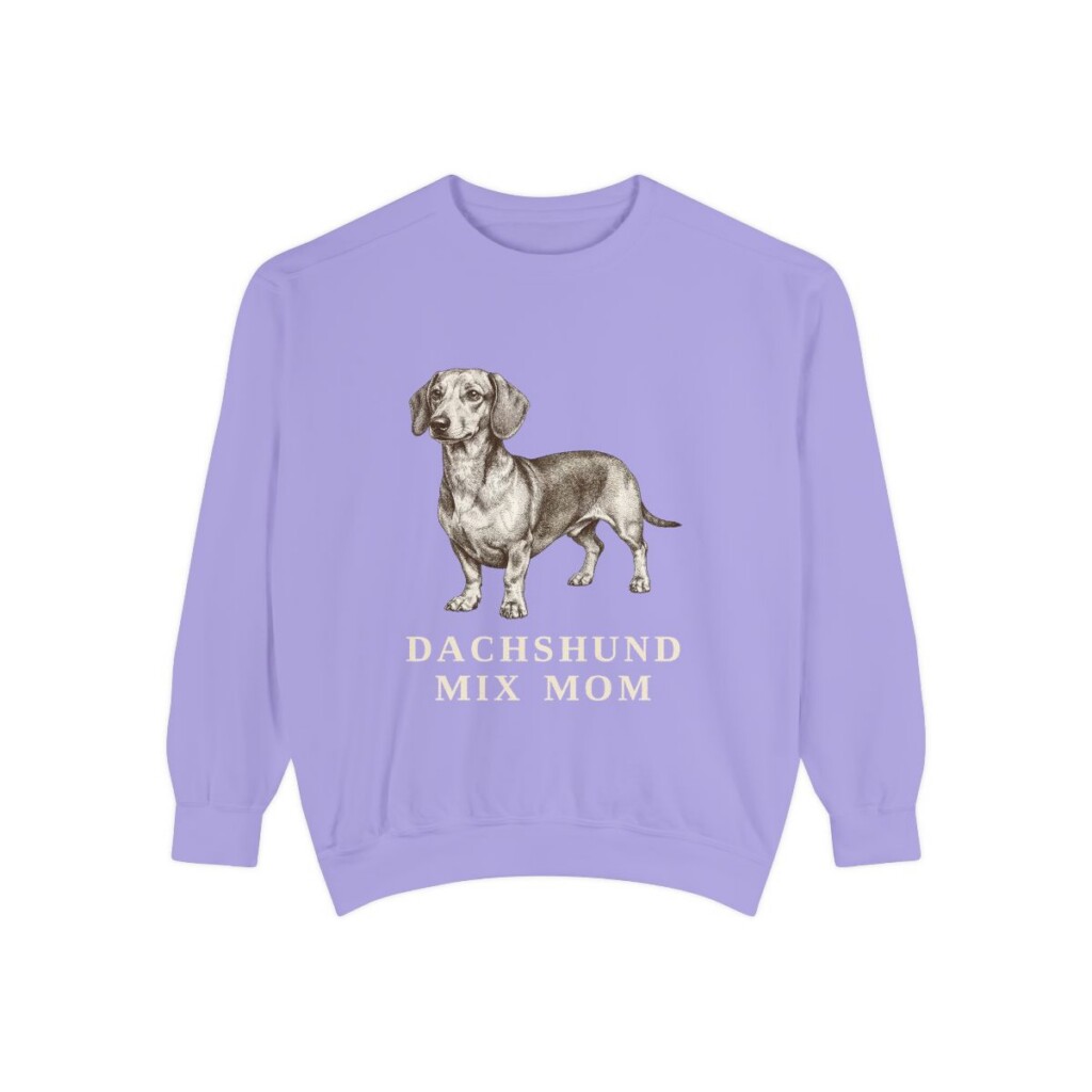 Dachshund Mix Mom Sweatshirt, Violet, front view