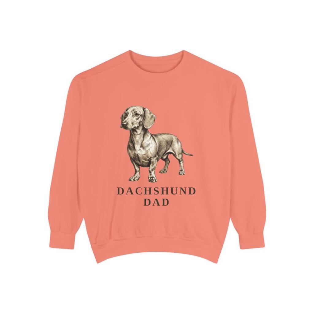 Dachshund Dad Sweatshirt, Terracotta, front view