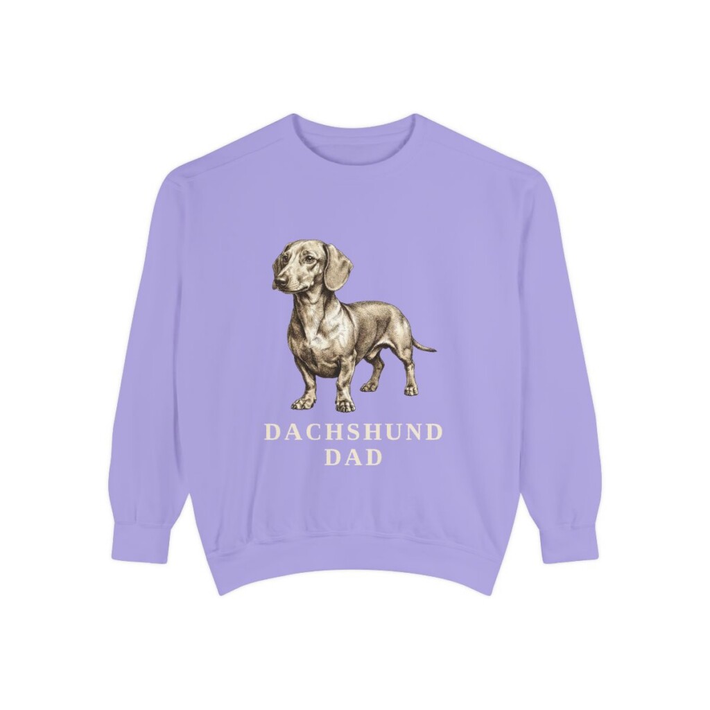 Dachshund Dad Sweatshirt, Violet, front view