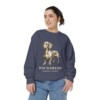 Dachshund Latin Sweatshirt, Denim, person 2 front