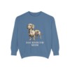 Dachshund Mom Sweatshirt, Blue Jean, front view