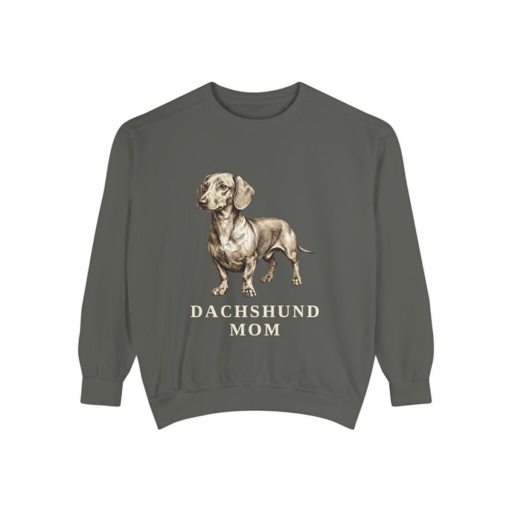 Dachshund Mom Sweatshirt, Pepper, front view