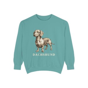 Dachshund Sweatshirt, Seafoam, front view