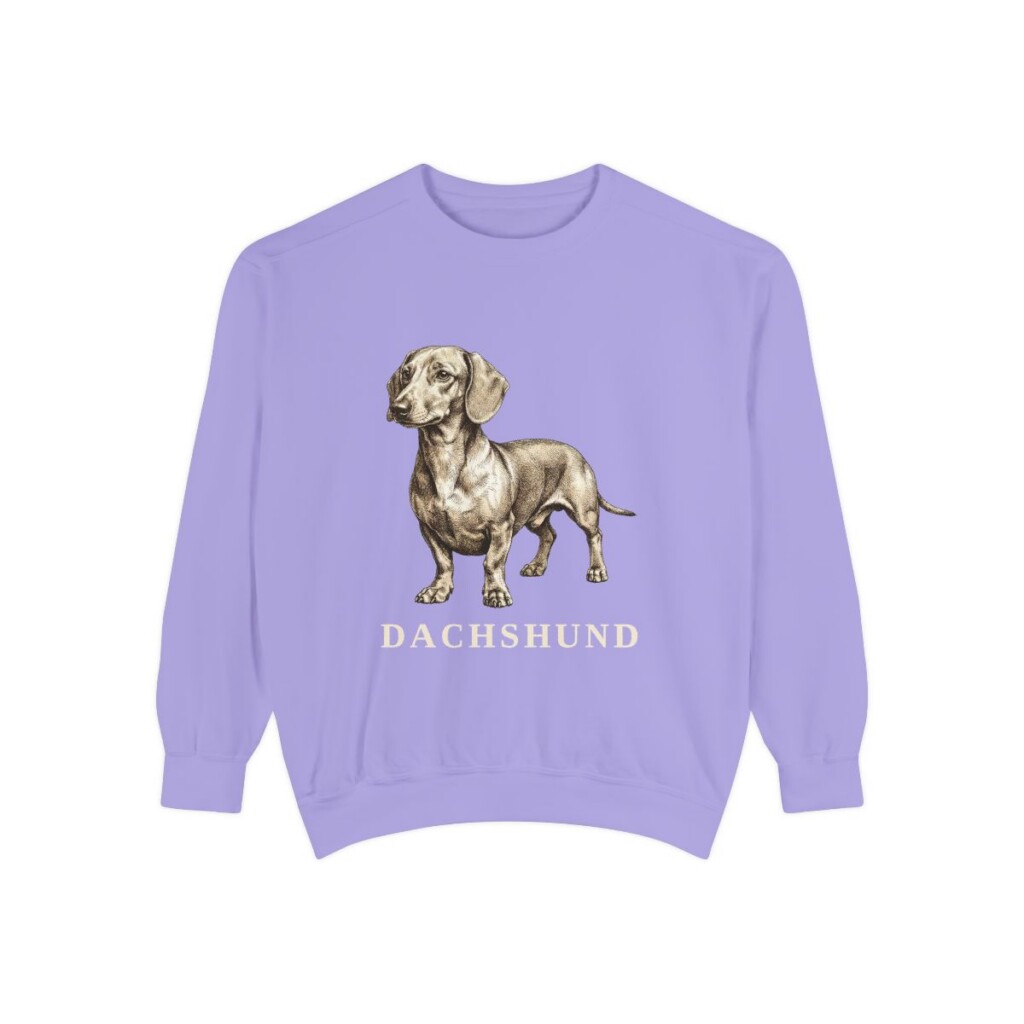Dachshund Sweatshirt, Violet, front view