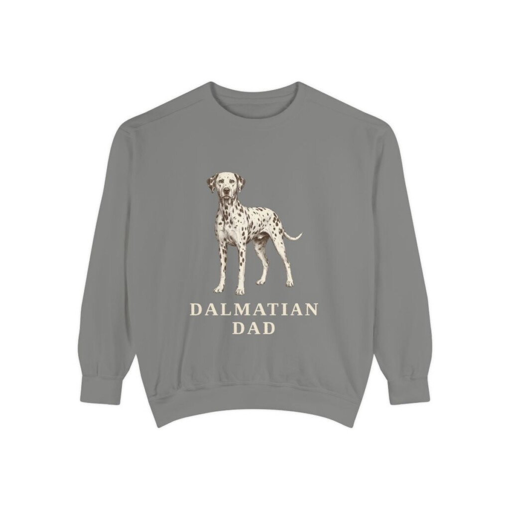 Dalmatian Dad Sweatshirt, Grey, front view