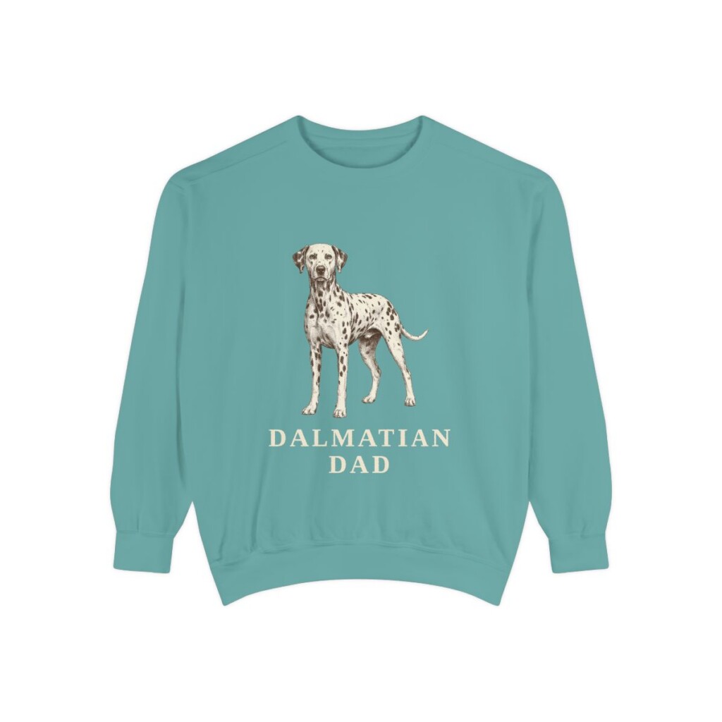 Dalmatian Dad Sweatshirt, Seafoam, front view