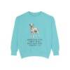 dalmatian-sweatshirt-humor-chalky-mint Dalmatian Humor Sweatshirt, Chalky Mint, front view