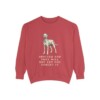 dalmatian-sweatshirt-humor-crimson Dalmatian Humor Sweatshirt, Crimson, front view