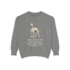 dalmatian-sweatshirt-humor-grey Dalmatian Humor Sweatshirt, Grey, front view