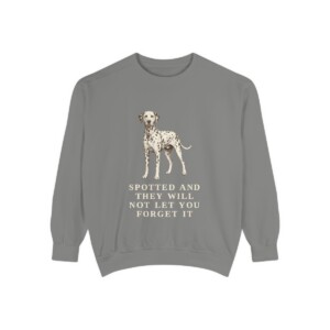 Dalmatian Humor Sweatshirt, Grey, front view