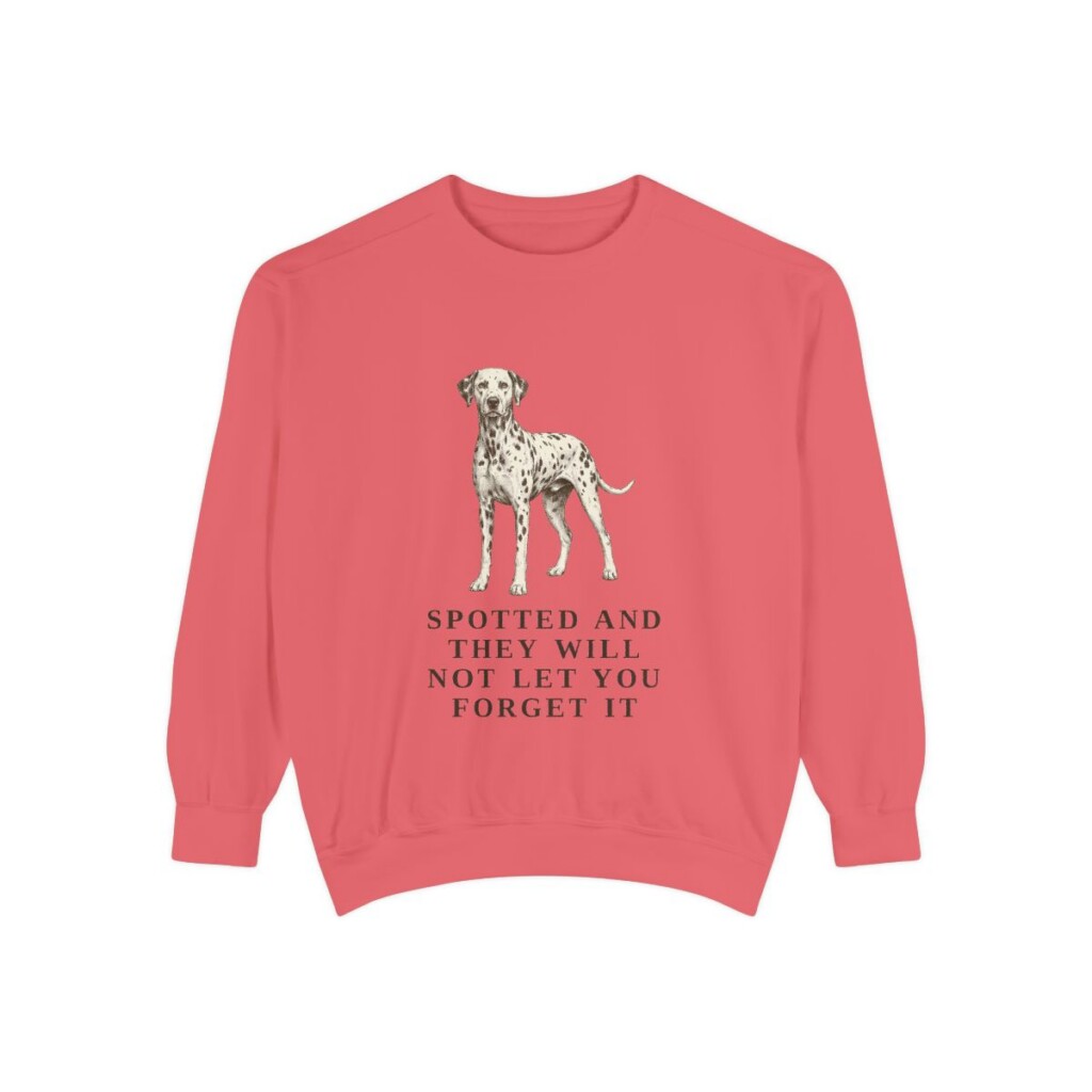 dalmatian-sweatshirt-humor-watermelon Dalmatian Humor Sweatshirt, Watermelon, front view