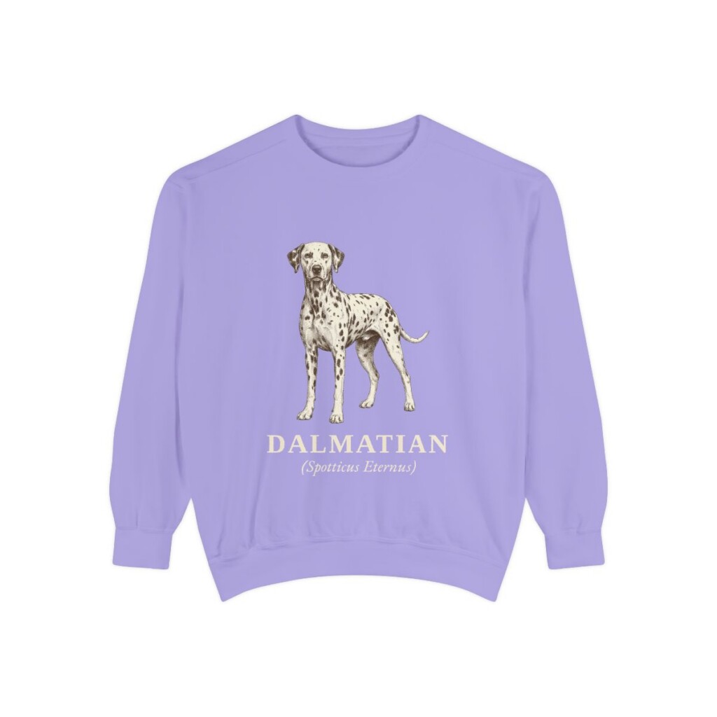 Dalmatian Latin Sweatshirt, Violet, front view