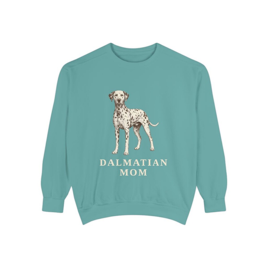Dalmatian Mom Sweatshirt, Seafoam, front view