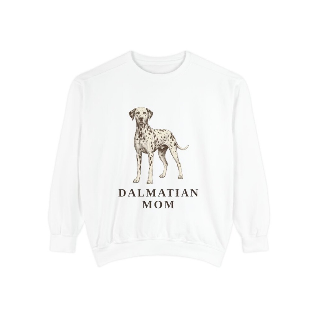 Dalmatian Mom Sweatshirt, White, front view