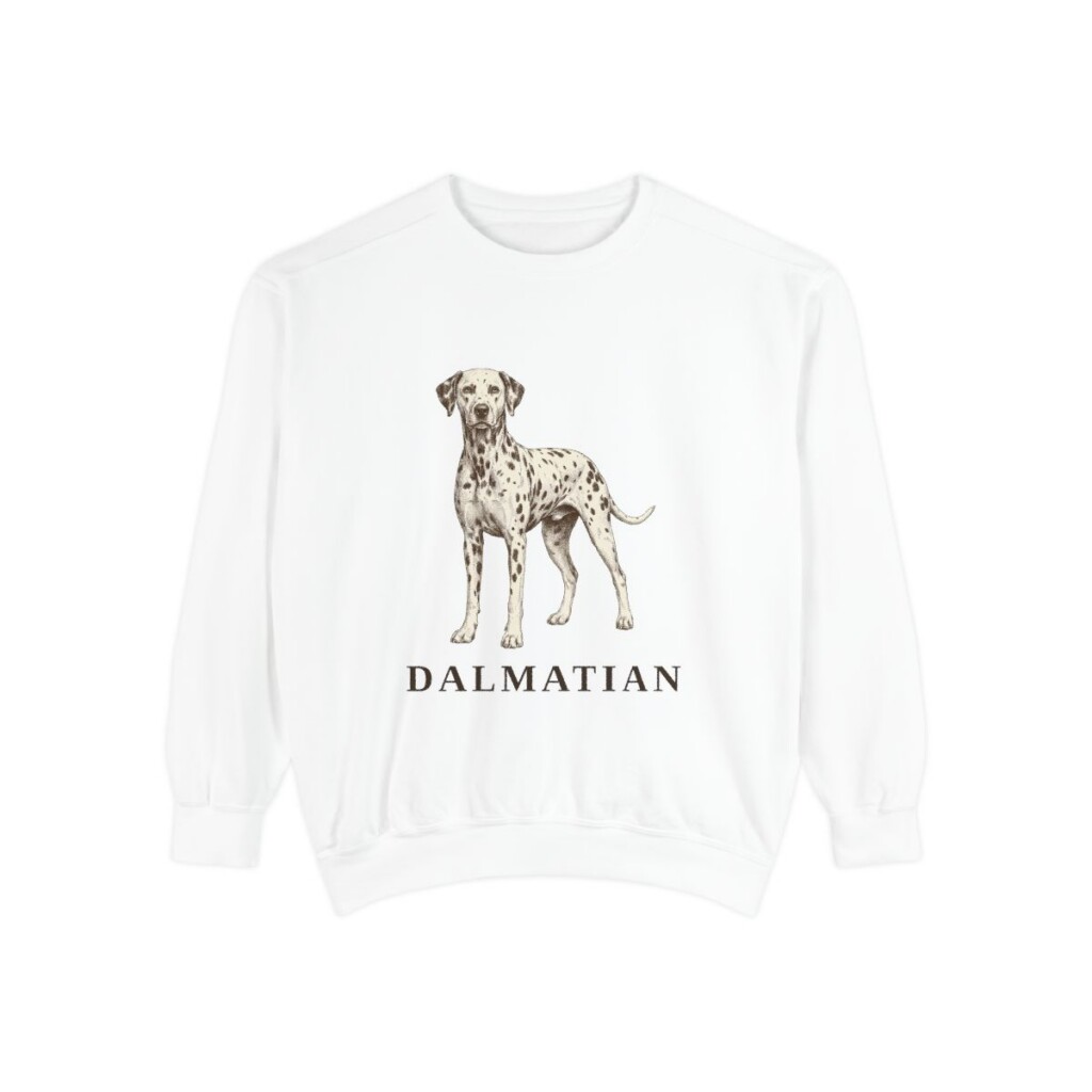 Dalmatian Sweatshirt, White, front view