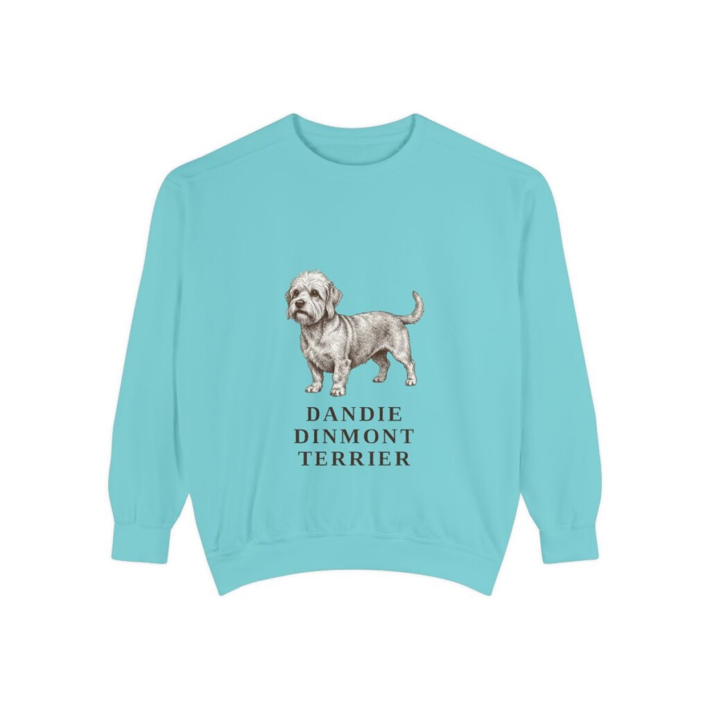 Dandie Dinmont Terrier Sweatshirt, Chalky Mint, front view