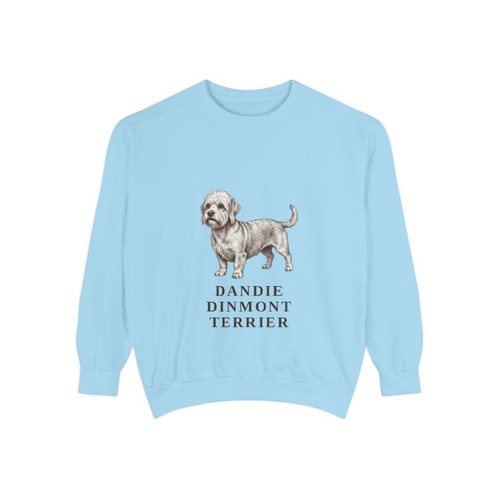 Dandie Dinmont Terrier Sweatshirt, Chambray, front view