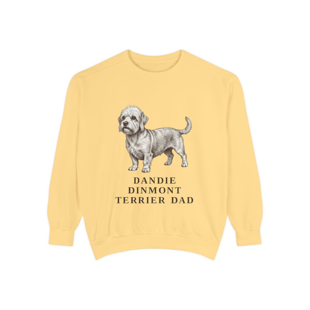 Dandie Dinmont Terrier Dad Sweatshirt, Butter, front view