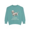 Dandie Dinmont Terrier Dad Sweatshirt, Seafoam, front view