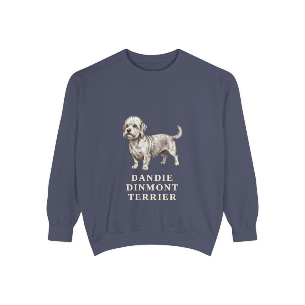 Dandie Dinmont Terrier Sweatshirt, Denim, front view
