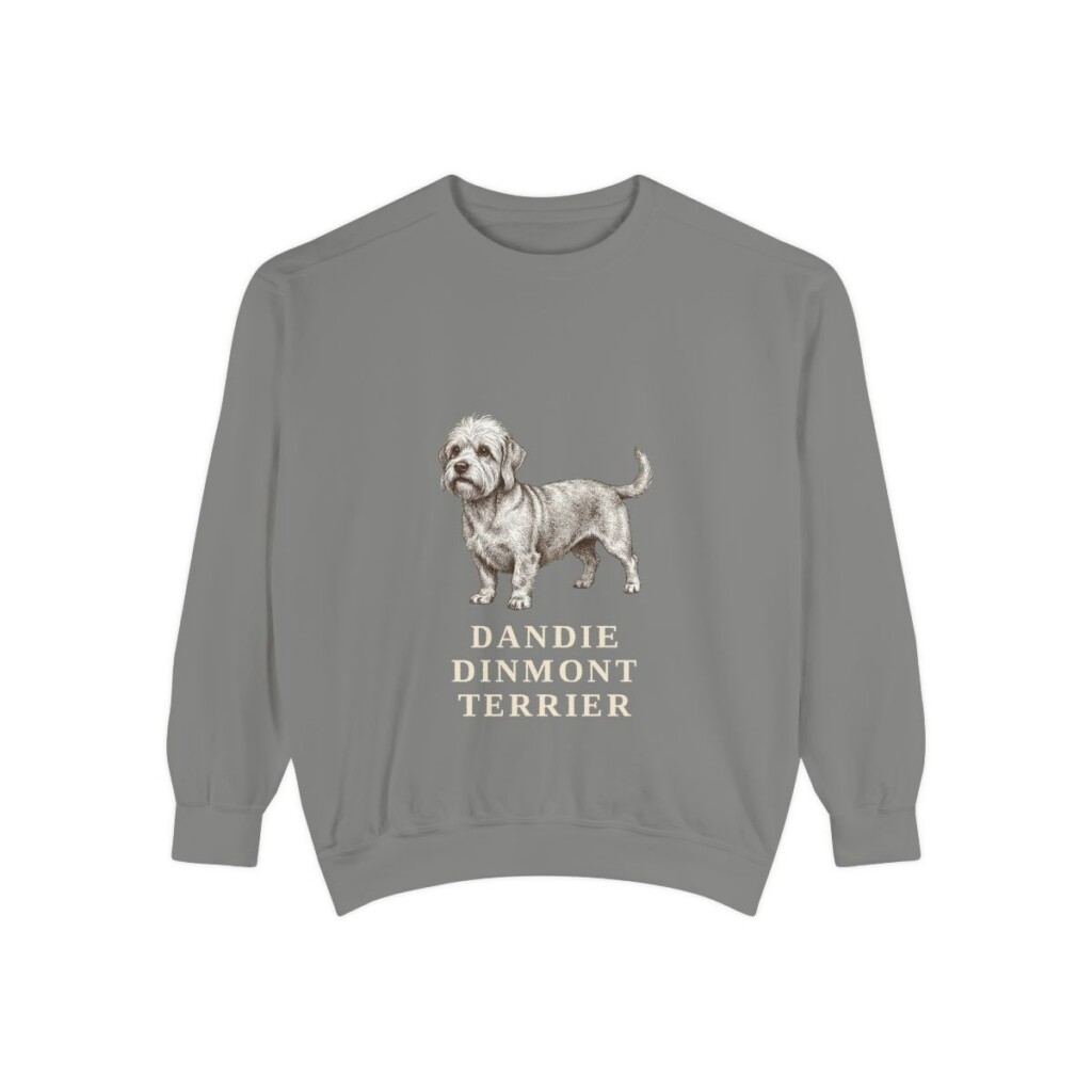 Dandie Dinmont Terrier Sweatshirt, Grey, front view