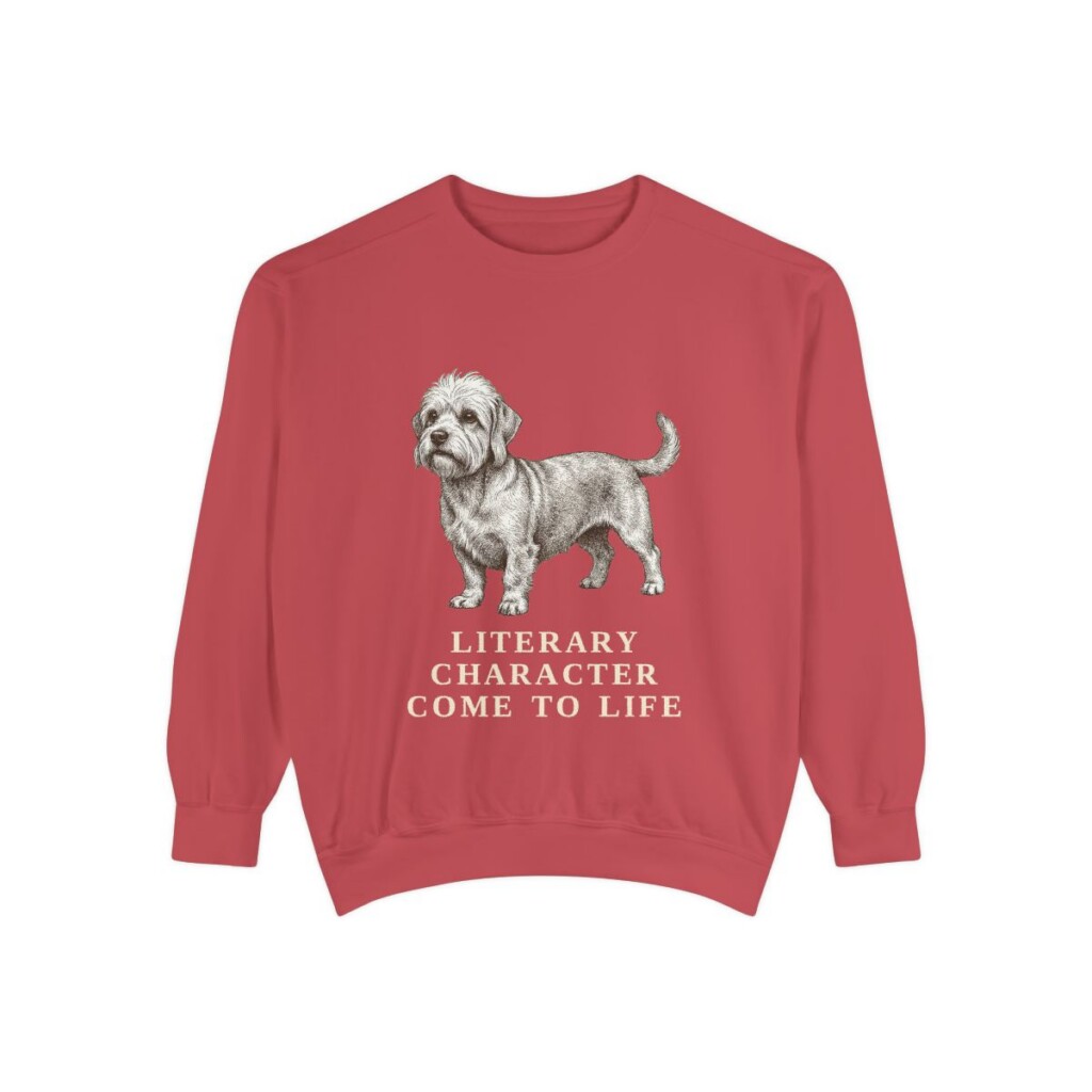Dandie Dinmont Terrier Humor Sweatshirt, Crimson, front view
