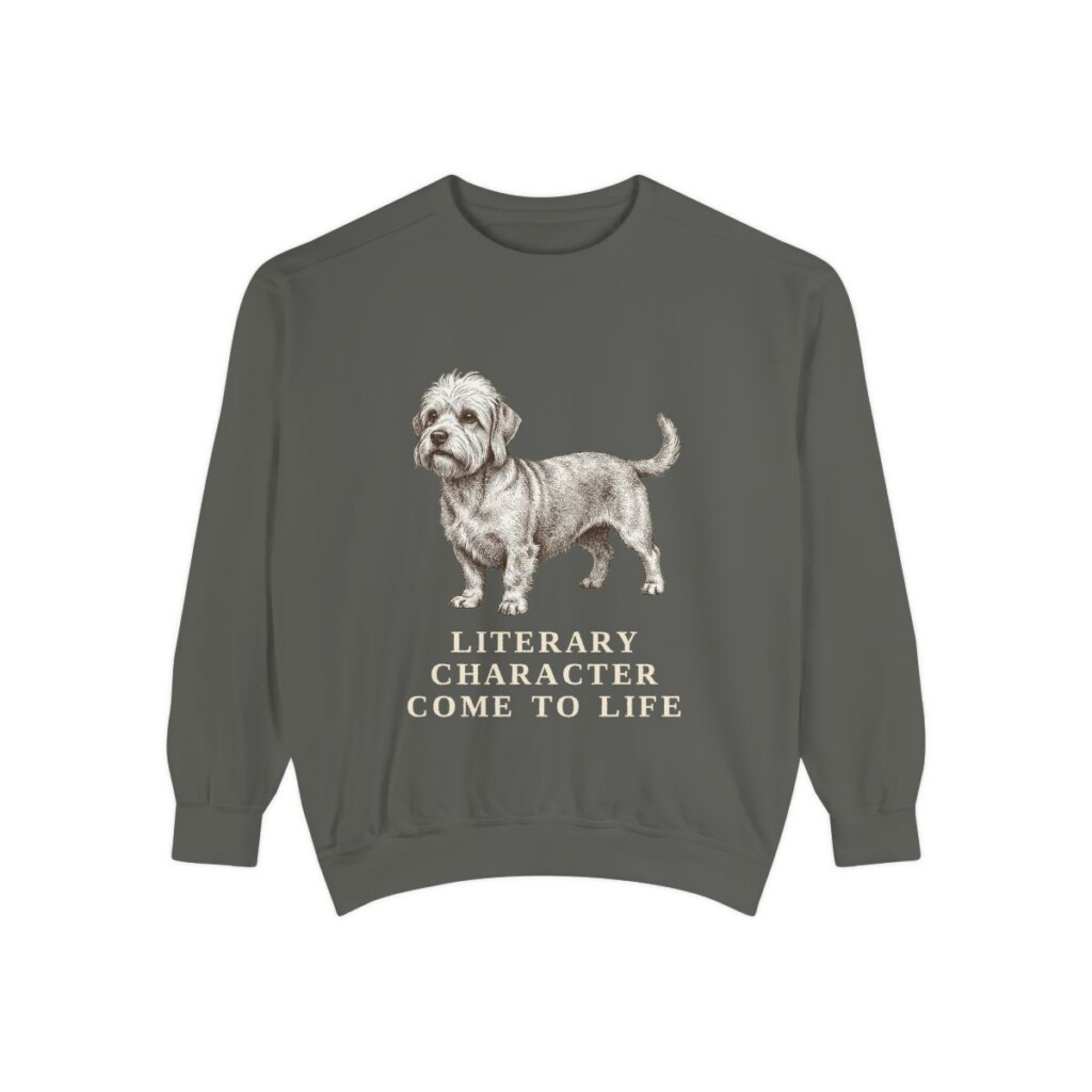 Dandie Dinmont Terrier Humor Sweatshirt, Pepper, front view