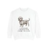 Dandie Dinmont Terrier Humor Sweatshirt, White, front view