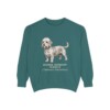 Dandie Dinmont Terrier Latin Sweatshirt, Blue Spruce, front view
