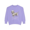 Dandie Dinmont Terrier Latin Sweatshirt, Violet, front view