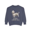 Dandie Dinmont Terrier Mom Sweatshirt, Denim, front view