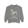 Dandie Dinmont Terrier Mom Sweatshirt, Grey, front view