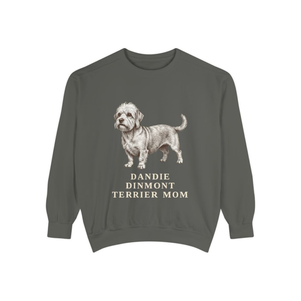 Dandie Dinmont Terrier Mom Sweatshirt, Pepper, front view