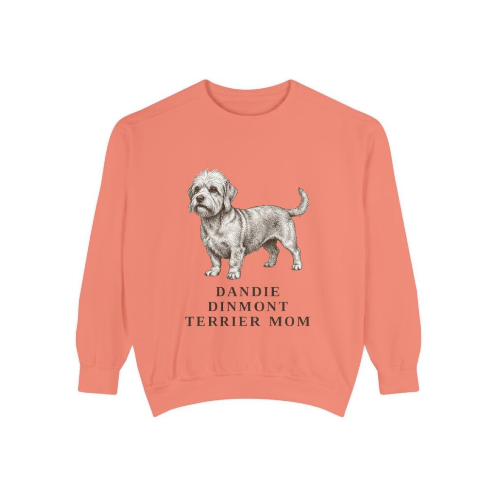 Dandie Dinmont Terrier Mom Sweatshirt, Terracotta, front view