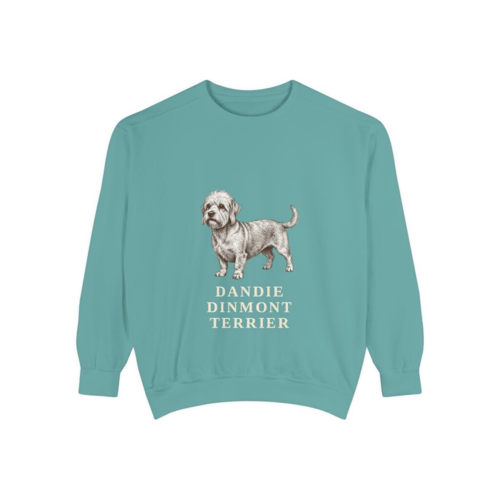 Dandie Dinmont Terrier Sweatshirt, Seafoam, front view