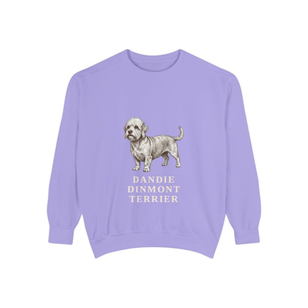 Dandie Dinmont Terrier Sweatshirt, Violet, front view