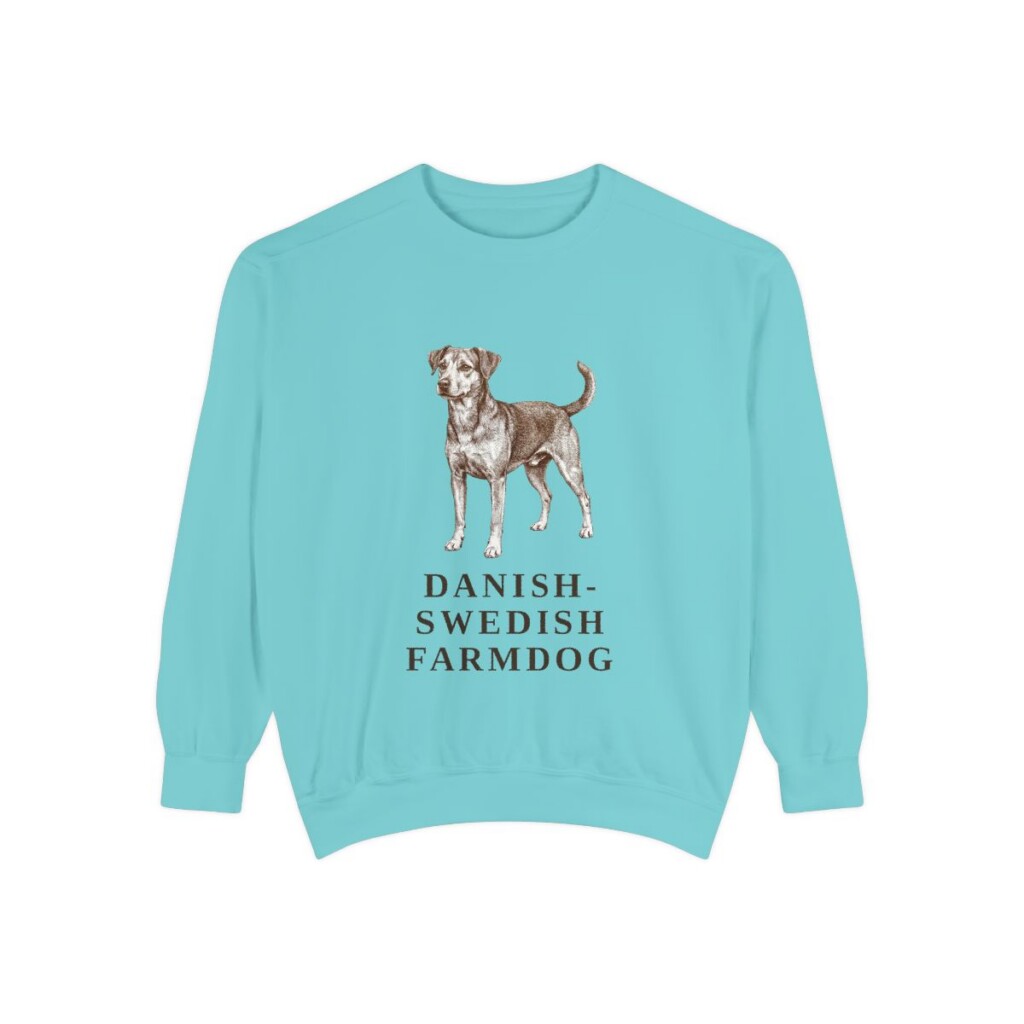 Danish-Swedish Farmdog Sweatshirt, Chalky Mint, front view