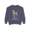Danish-Swedish Farmdog Dad Sweatshirt, Denim, front view