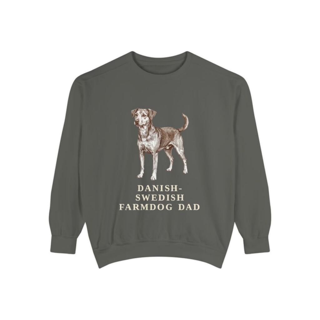 Danish-Swedish Farmdog Dad Sweatshirt, Pepper, front view