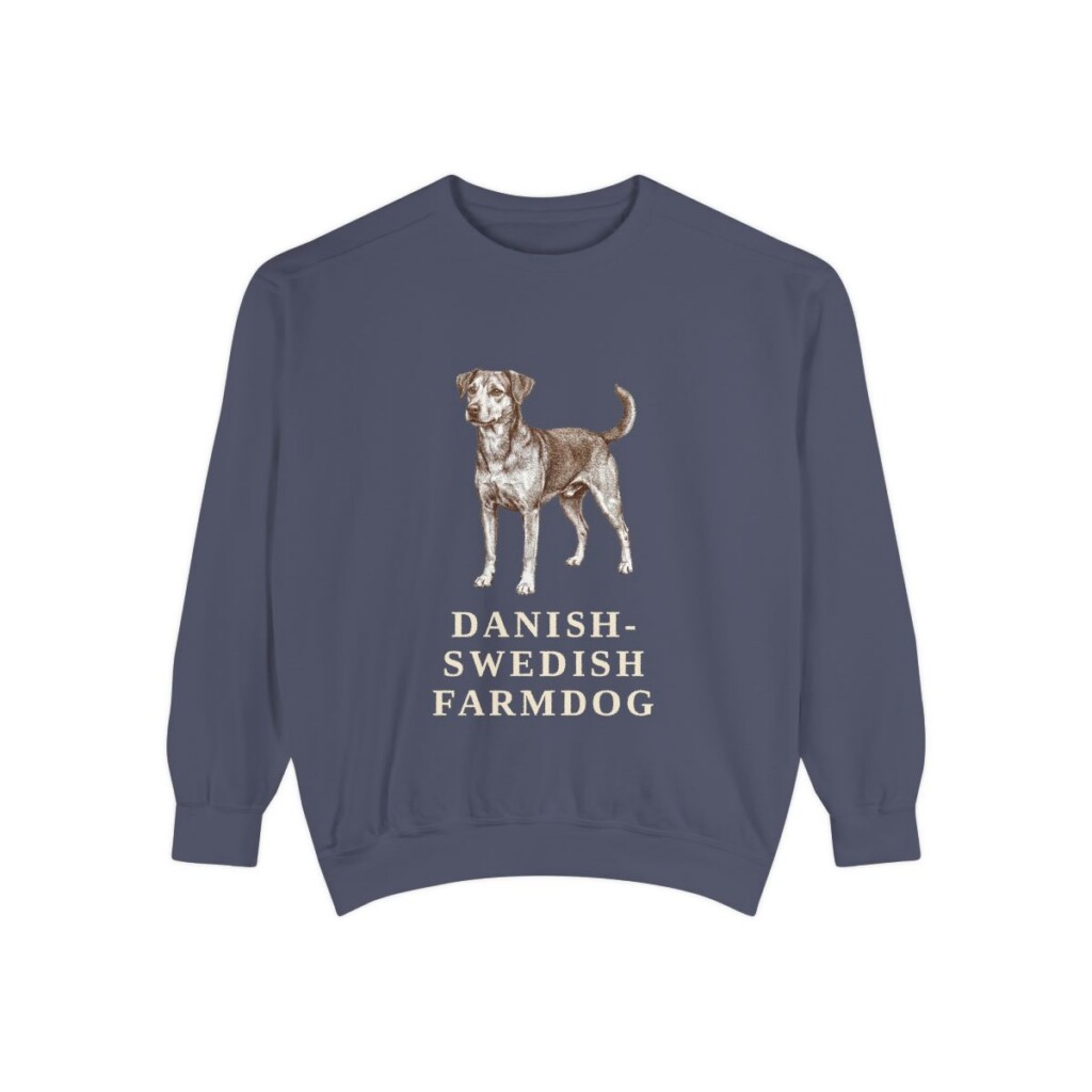 Danish-Swedish Farmdog Sweatshirt, Denim, front view