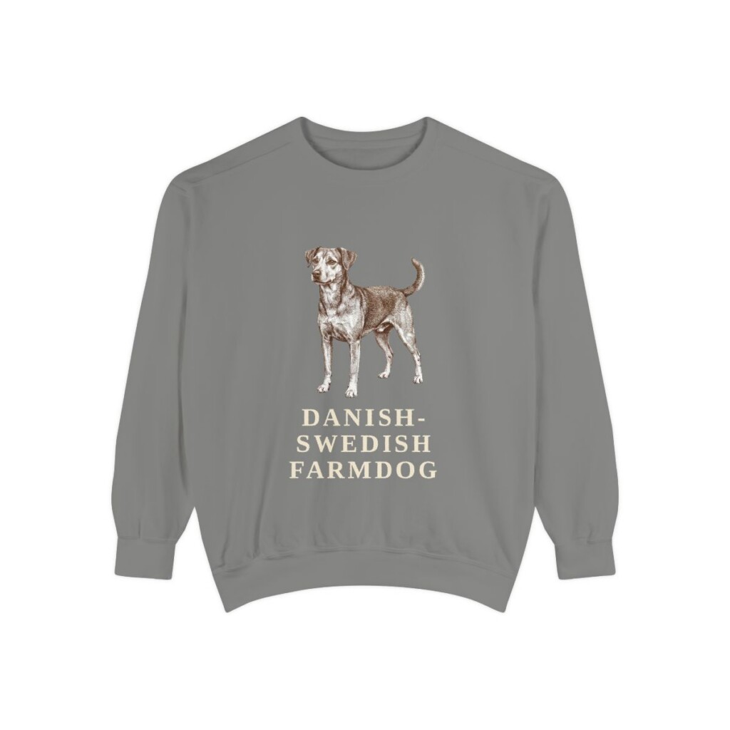 Danish-Swedish Farmdog Sweatshirt, Grey, front view