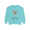 Danish-Swedish Farmdog Humor Sweatshirt, Chalky Mint, front view