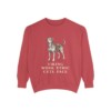 Danish-Swedish Farmdog Humor Sweatshirt, Crimson, front view