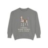 Danish-Swedish Farmdog Humor Sweatshirt, Grey, front view