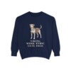 Danish-Swedish Farmdog Humor Sweatshirt, True Navy, front view